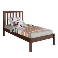 Cama de Solteiro Lucy de Madeira Maciça Com Lastro - Marrom