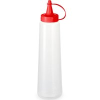 Bisnaga para Molhos Com Tampa Vermelha 400ml Plástica Ketchup Mostarda Maionese  Plasvale