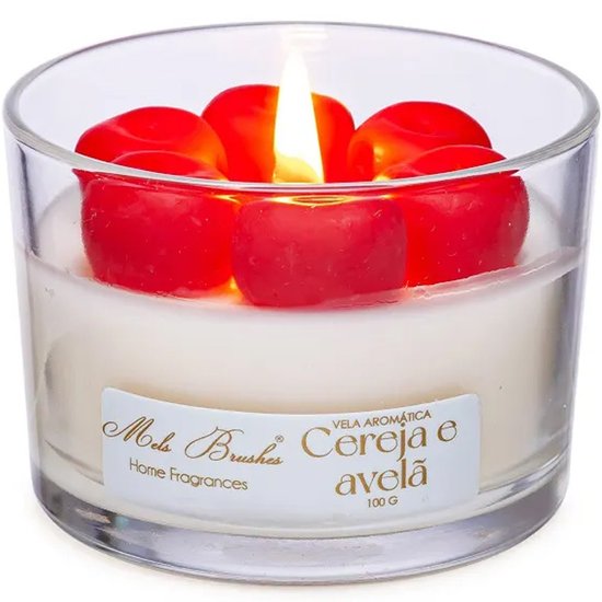 Vela Aromática Perfumada Mels Brushes 100g Cereja e Avelã
