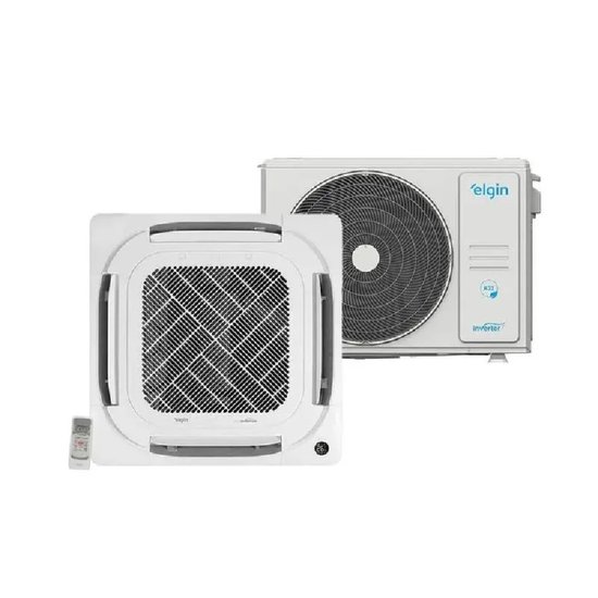 Ar Condicionado Split Cassete Inverter Elgin Eco 24000 BTU/h Quente e Frio  Monofásico 45KVQI24C2NA - 220 Volts