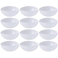 12 Saladeiras Tigelas Plásticas 5L Brancas Restaurantes Sobr
