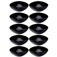 10 Saladeiras Triangulares 5L Grandes 31cm Preto Restaurante
