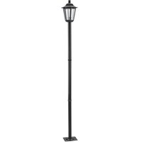 Poste Preto de Jardim 1,71m Luminária Retrô Externo Alumínio