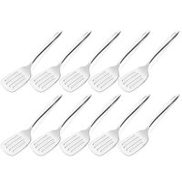 10 Espátulas Inox de Cozinha Brinox 24,5cm Perfuradas Culiná