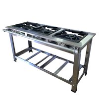 Fogão Industrial 3 Bocas Cefaz Linha Gold Inox 430 Baixa Pressão I430 - CFZG-155