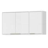 Armario Aereo 120 cm MDP 3 Portas GLOR AGL04 Castanho MXM