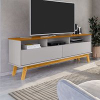 Rack para TV Até 65 Polegadas Elegant 2 Portas Naturalle/Off White - Móveis Bechara