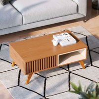 Mesa de Centro Jeri Ripada Freijó/Off White Matte - Colibri