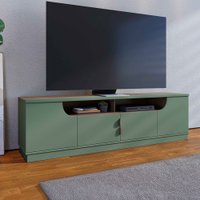 Rack para TV Até 75 Polegadas Santorini 4 Portas Hortelã/Amêndoa - Colibri - Verde