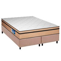 Conjunto Box Queen: Colchão Anatômico Plumatex D45 Selectus + Base CRC Suede Clean (158x198)