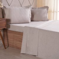 Jogo de Cama Queen 4 Pçs lIne Stile 100% Poliéster 158x198x35cm Linho