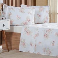 Jogo de Cama Casal 3 Pçs 200 Fios 100% Algodão 140x190x30cm Classique