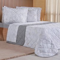 Kit Colcha Casal 200 Fios Estampada New 100% Algodão 220x240cm Dessin