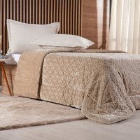 Edredom King Plush Sense Dupla Face 100% Poliéster 250x270cm Linho