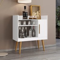 Adega Bar com 1 Porta Retrô 70,4cm Multimóveis CR50106 Branco