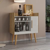 Adega Bar com 1 Porta Retrô 70,4cm Multimóveis CR50106 Cinamomo/Off White