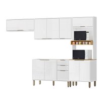Cozinha Modulada 4 Pc 270 cm S Tampo GLOR Branco Neve MXM