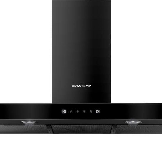 Coifa de Parede Brastemp Eclipse Collection 90cm com Painel Touch on Glass - BAE90AP - Preto