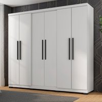 Guarda-Roupa / Roupeiro Diamante Com 6 Portas e 4 Gavetas Araplac 6000-50Demolição/ Baunilha - Demolição/Baunilha