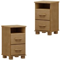 Kit 02 Mesas De Cabeceira Madeira Maciça 44 cm 2249 Freijo Milani Store