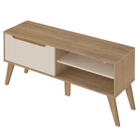 Rack Bancada Para Tv 60 Pol 134 cm 4600 Carvalho Off White ARLY