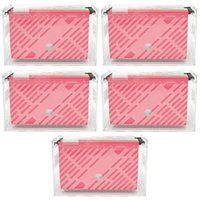 Kit 5 Caixas Organizadoras de Pastas Suspensas 6 Divisórias Coloridas Arquivos DelloColor