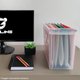 Kit 5 Caixas Organizadoras de Pastas Suspensas 6 Divisórias Coloridas Arquivos DelloColor