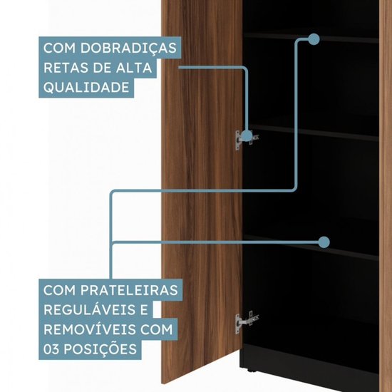 Armário Office Alto Web Office - Preto