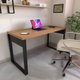 Mesa Escrivaninha Home Office 100% Mdf Freijó/Preto - Panorama Móveis