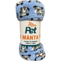 Manta Pet Microfibra 100% Poliéster 70x100cm Dog