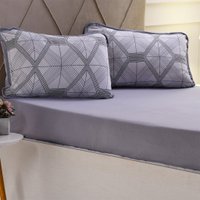 Jogo de Cama King 3 Pçs Malha Premium 145g/m² 100% Algodão 193x203x40cm Illusion