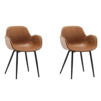 Conjunto com 2 Poltronas Thalía Marrom