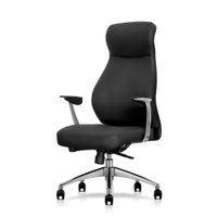 Cadeira de Escritório Home Office Presidente Apex Preta Base giratória em alumínio Espuma Laminada D28