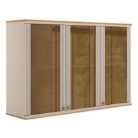Armário Aéreo 1,2m 3 Portas Vidro Reflecta Atena Linea Brasil