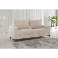 Estofado Living Cairo Viero 2 Lugares - Linho Bronze