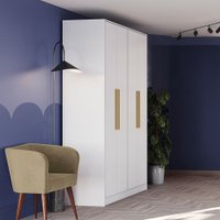 Guarda-Roupa Solteiro N536 4 Portas 2 Gavetas Branco - Kappesberg