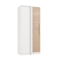 Guarda-Roupa Solteiro Modulado N530 1 Porta Branco/Macadâmia - Kappesberg