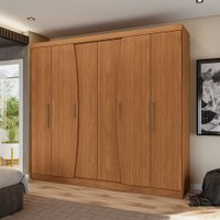 Guarda-Roupa Casal M556 6 Portas 3 Gavetas Canela - Kappesberg