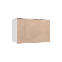 Armário Aéreo para Quarto N541 3 Portas Branco/Macadâmia - Kappesberg