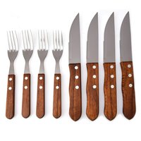 Faqueiro para Churrasco 8 Peças em Aço Inox Kenya