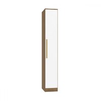 Guarda-Roupa Solteiro Modulado N533 1 Porta Nogueira/Branco - Kappesberg