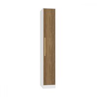 Guarda-Roupa Solteiro Modulado N533 1 Porta Branco/Nogueira - Kappesberg