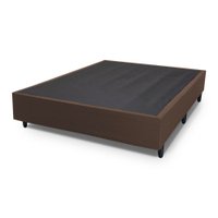 Base Box Casal Prince Sued 1,38X1,87X0,32 - Tabaco