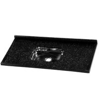 Pia de Cozinha Roralit  -  Granitado Preto com Cuba em Inox 120cm - 562208