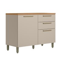 Balcão 1 Porta 3 Gavetas 120cm Atena Linea Brasil
