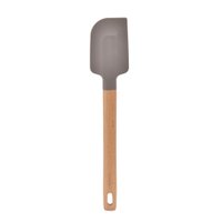 Espátula Pão Duro em Silicone com Cabo de Madeira Kenya Cinza