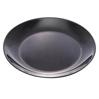 Kit 12 Pratos para Sobremesa 19m Vidro Opalino Diwali Black Lyor Mesa Posta
