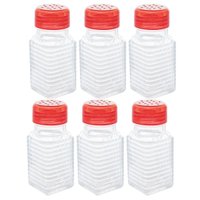 Kit 6 Saleiros de Vidro Borossilicato 80ml Lyor Porta Sal de Mesa Vermelho Restaurante