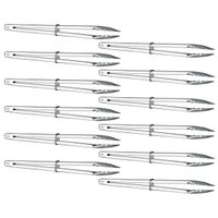 Kit 12 Pegadores 40cm Aço Inox para Churrasco Carne Salada Restaurante Buffet Brinox