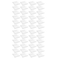 48 Pratos Quadrados Brancos Grandes 21cm Plástico Lanchonete Padaria Cozy Coza